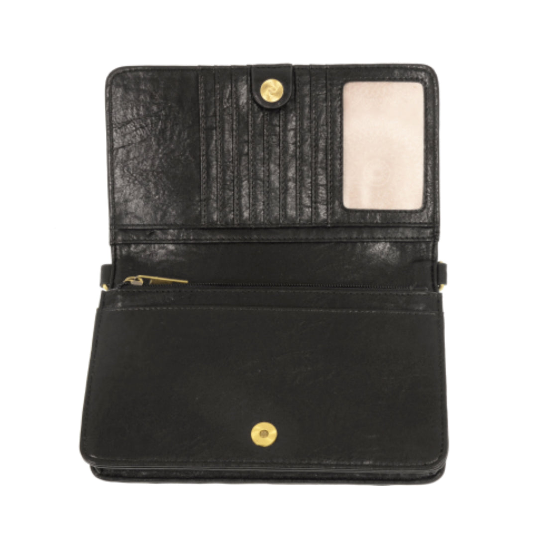 Billie Mini Organizer Crossbody Bag, Black