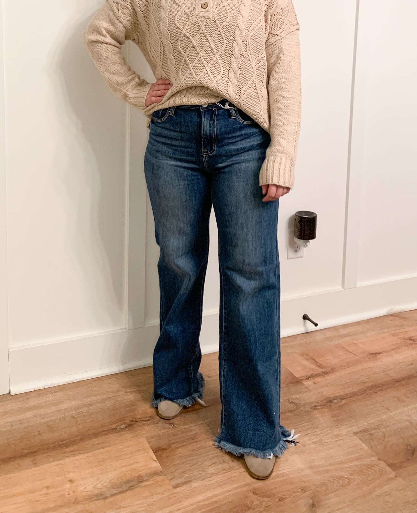 Mac High Rise Wide Leg Jeans, Risen Jeans