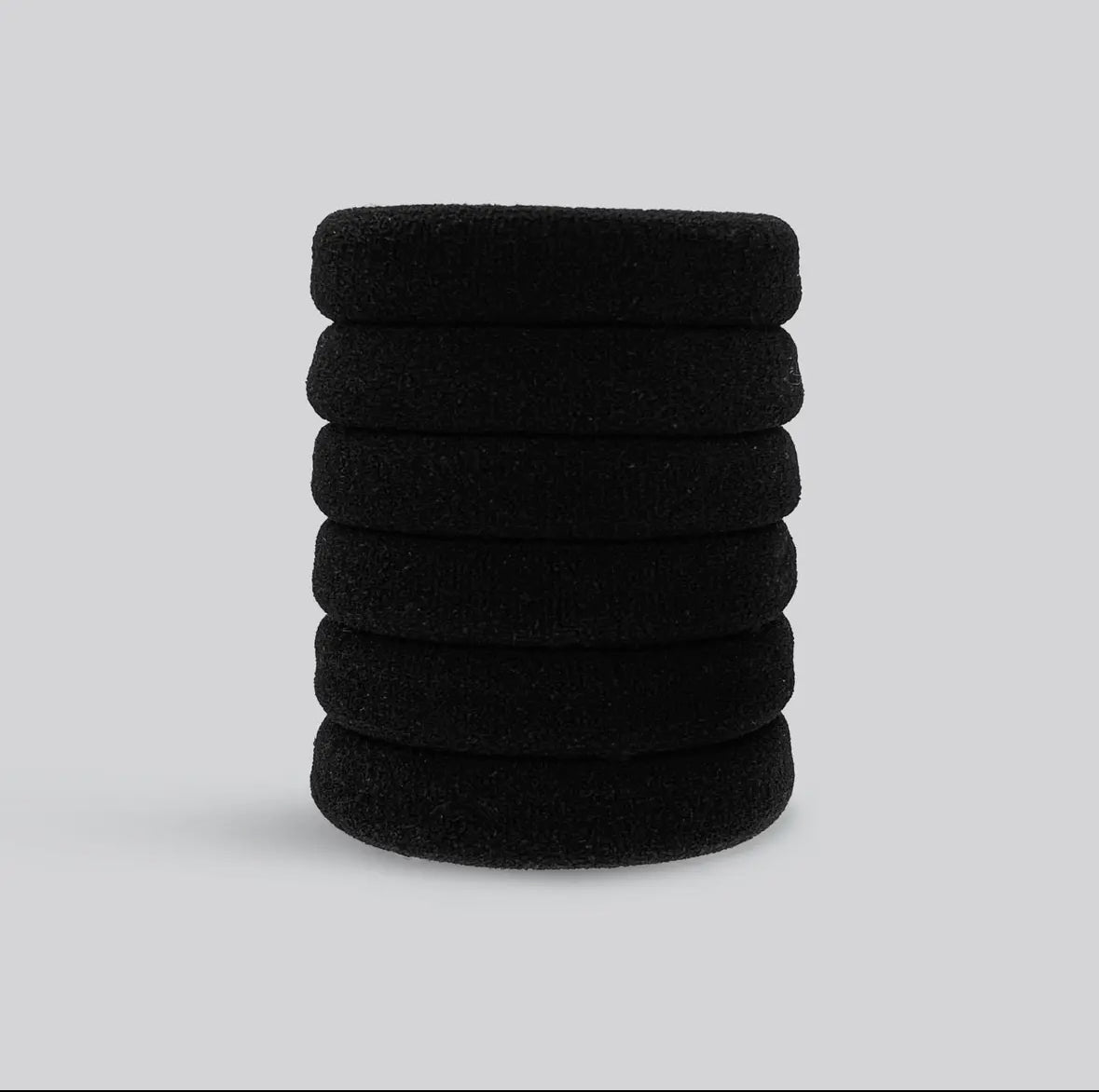 Kitsch Recycled Nylon Thick Hair Elastics, Black