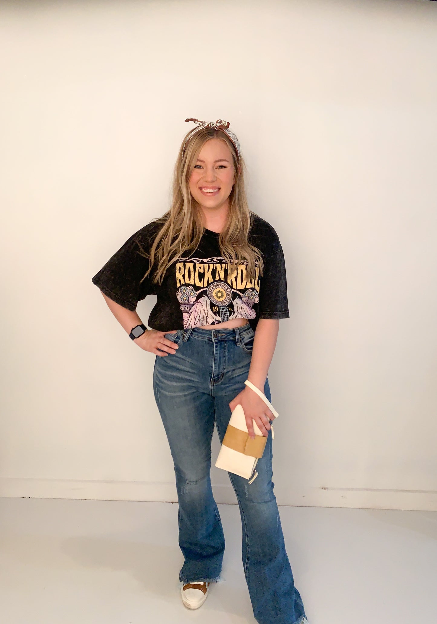 Zia Rocker Graphic Tee, Black