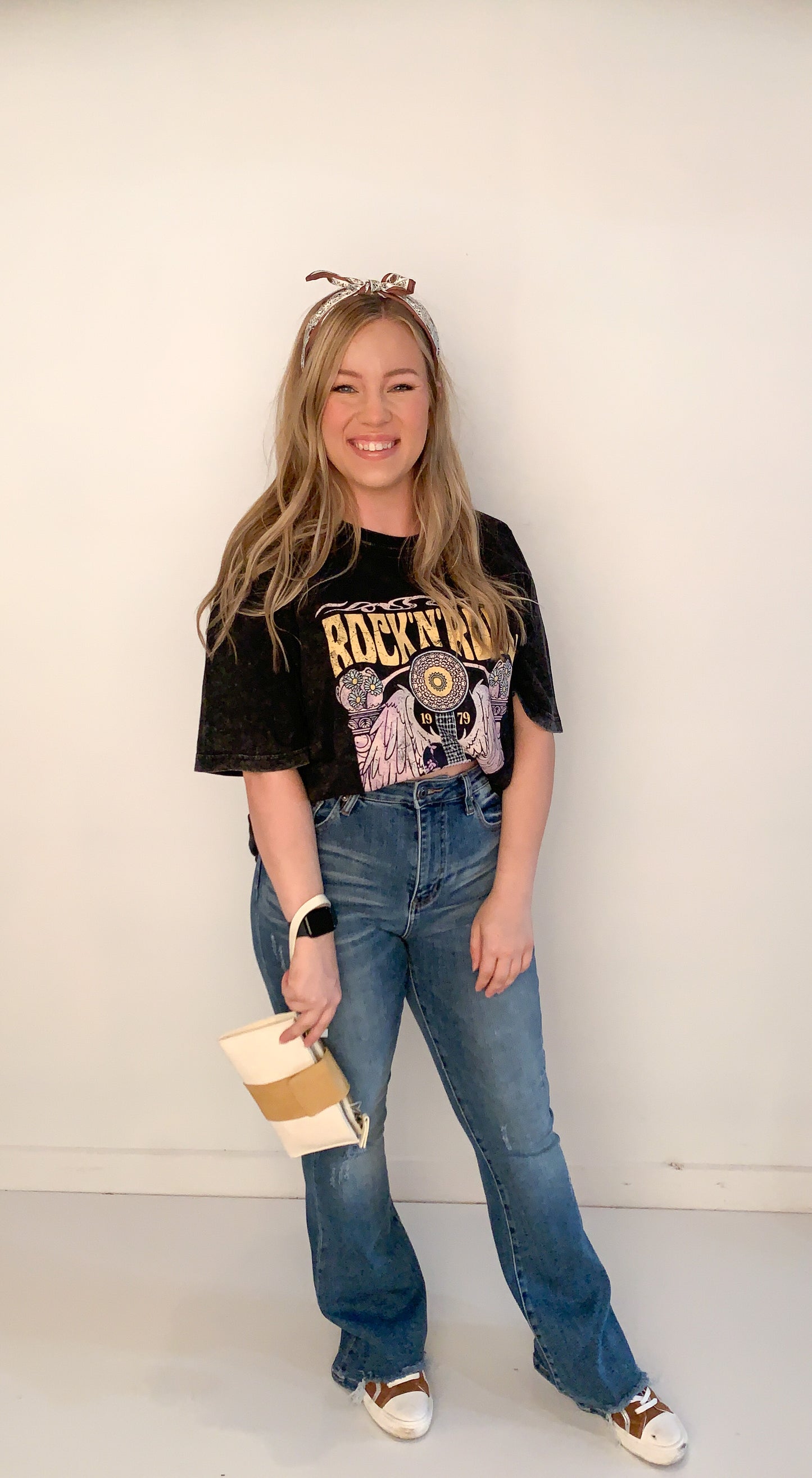 Zia Rocker Graphic Tee, Black