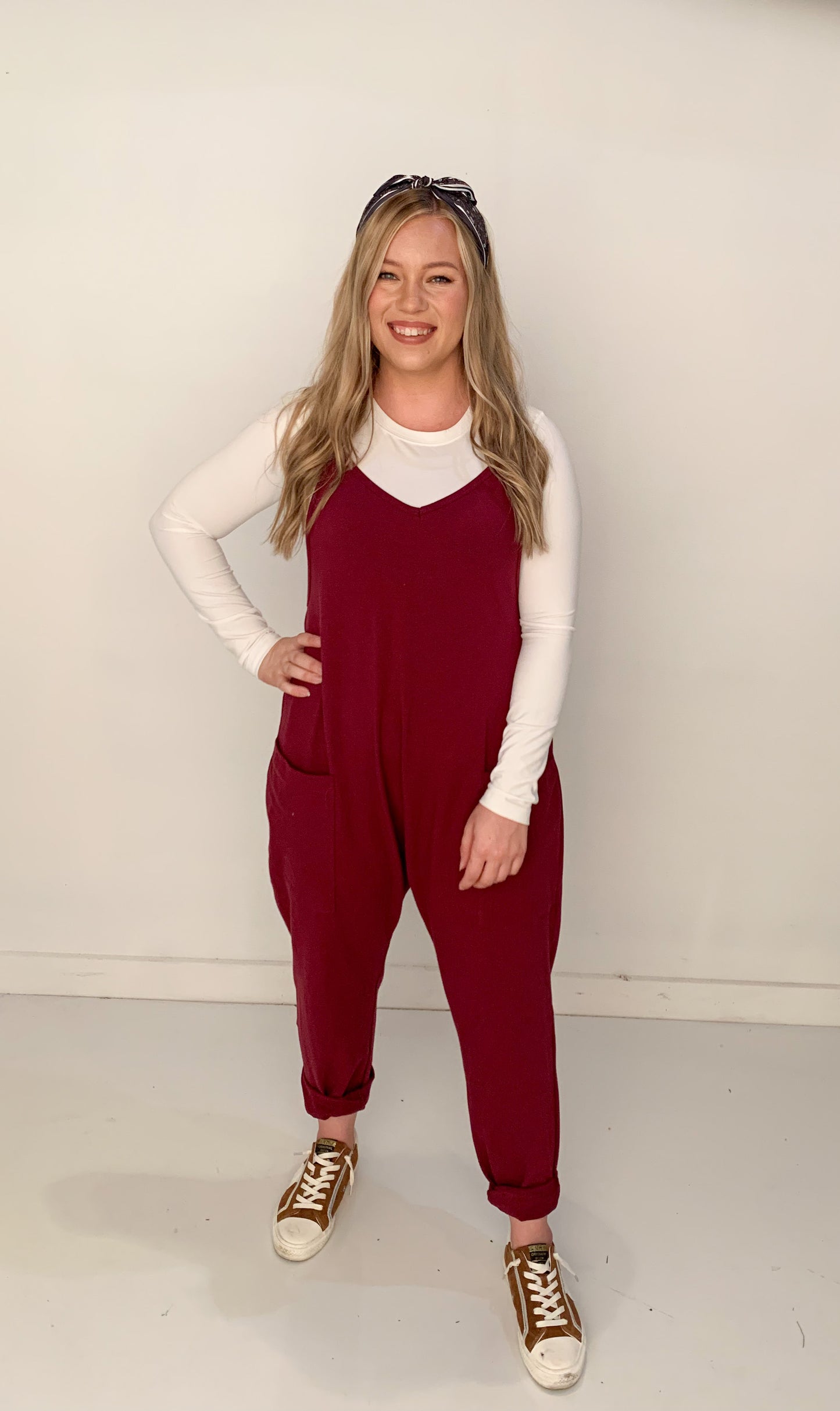 Millie Oversized Jumpsuit, Wine