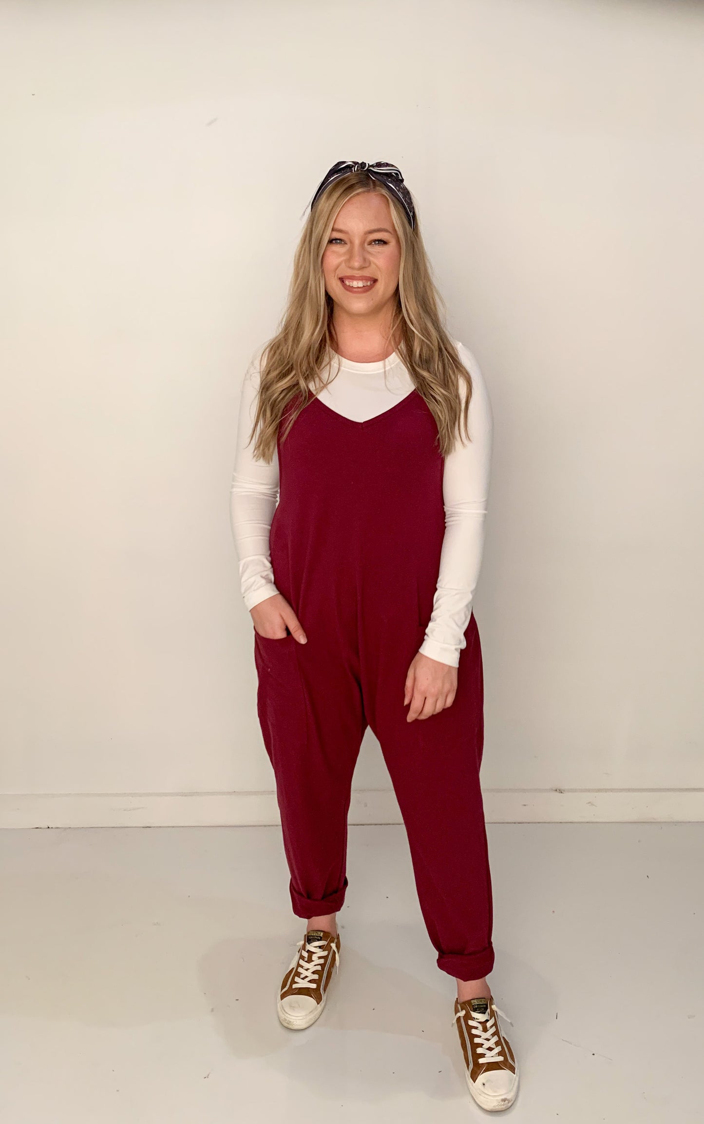 Millie Oversized Jumpsuit, Wine