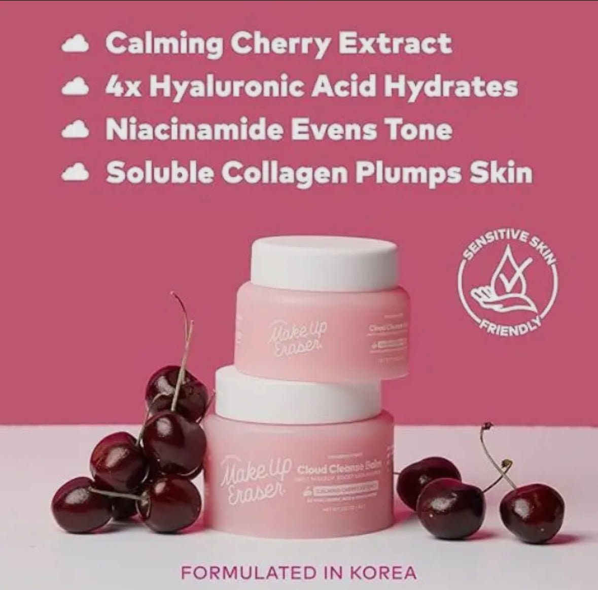 Makeup Eraser Cloud Cleanse Balm, Emulsifying Korean Formula