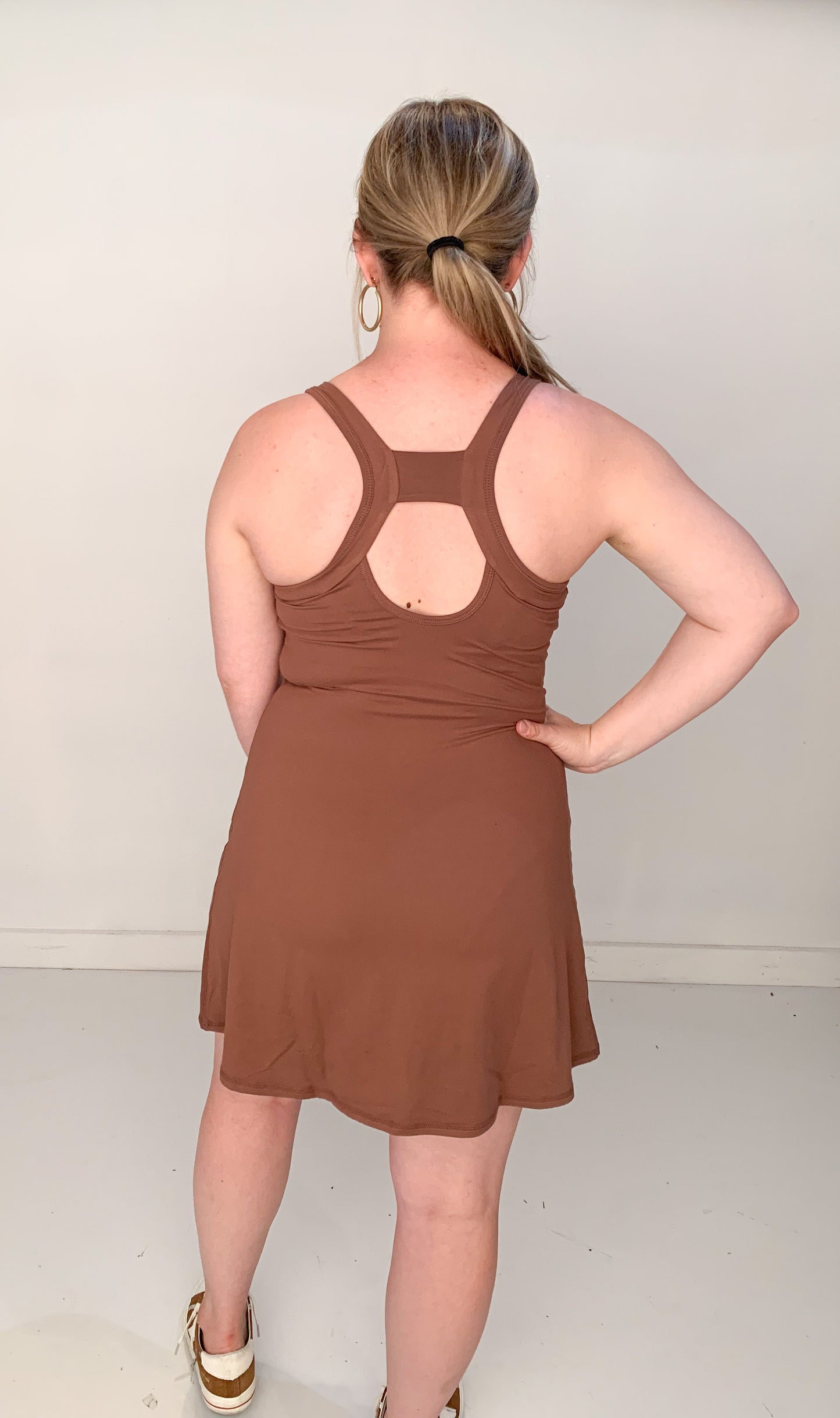 Busy B Activewear Dress, Chocolate