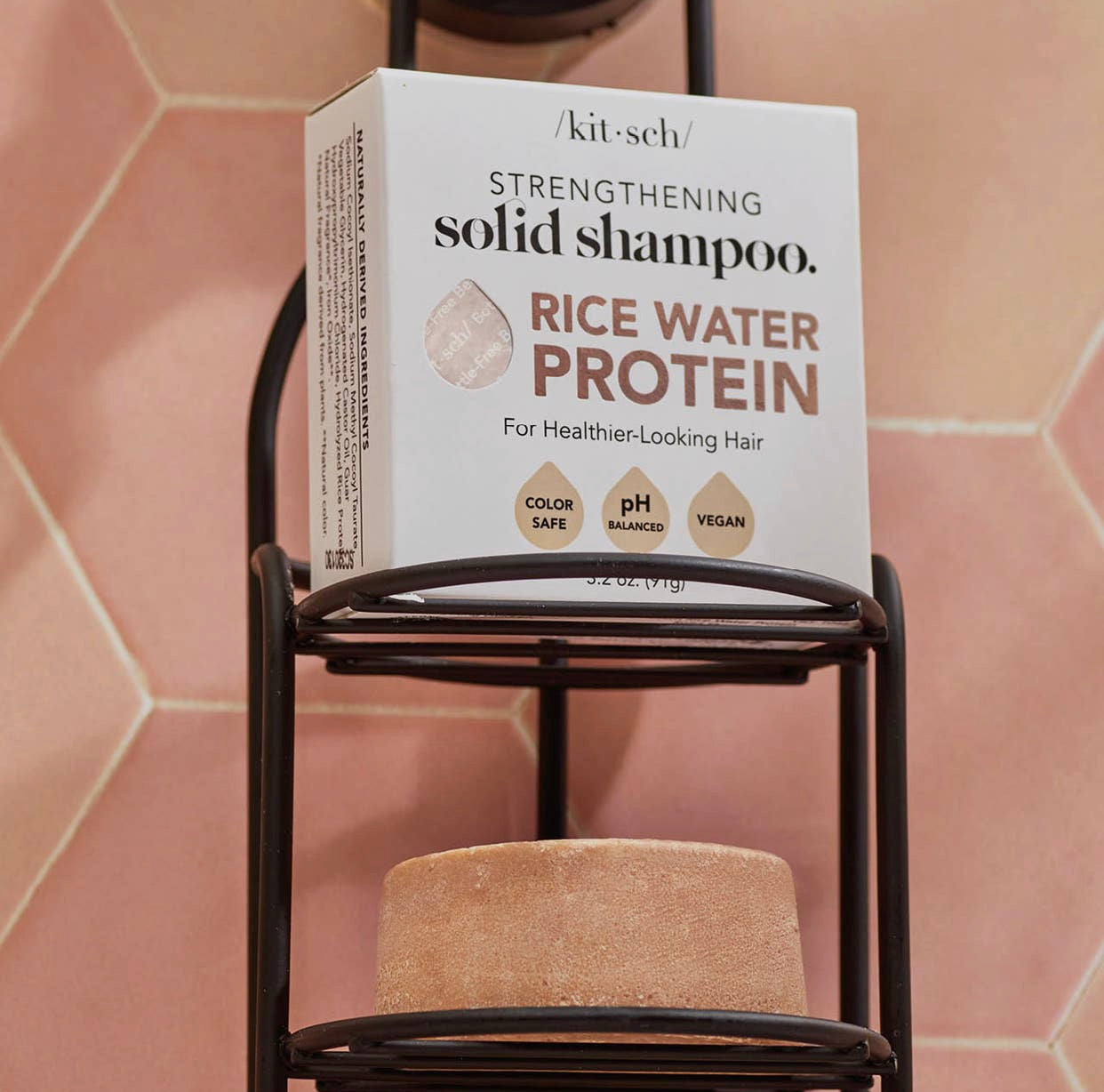 Kitsch Rice Water Protein Shampoo Bar For Hair Growth