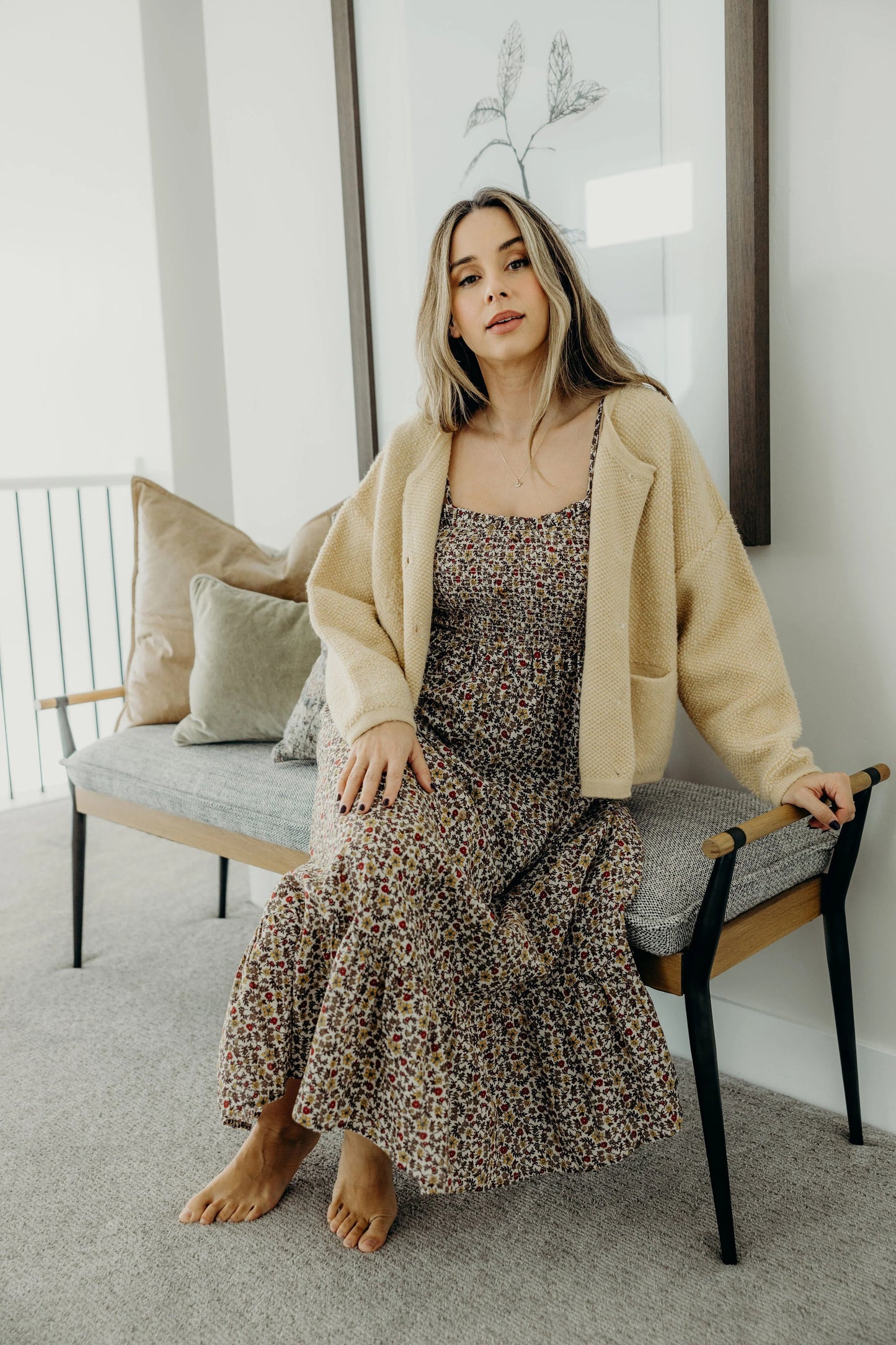 The Jones Tiered Tank Midi Dress, Golden Harvest