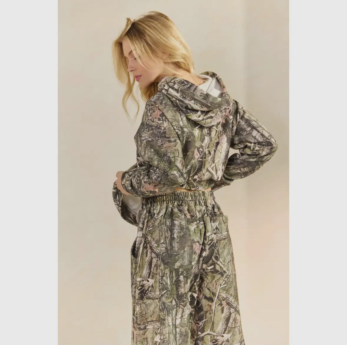 Tilly French Terry Camo Hoodie, Mossy Oak
