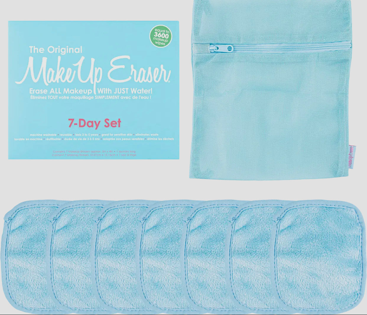 MakeUp Eraser 7-Day Set, Chill Blue