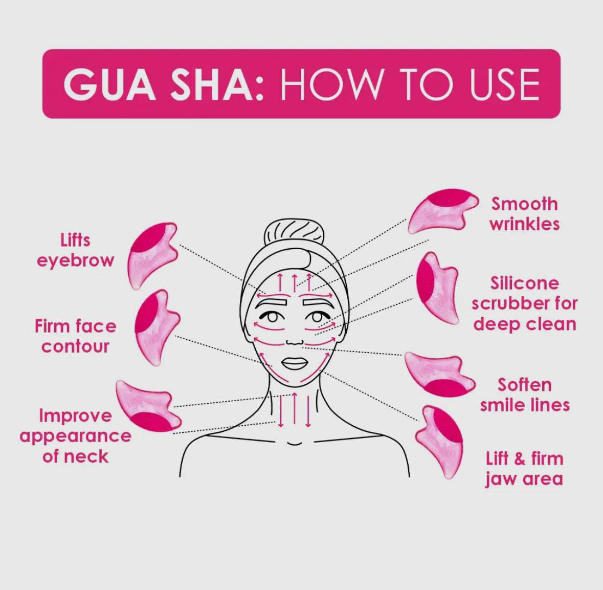 MakeUp Eraser Puff Eraser: 2n1 Gua Sha