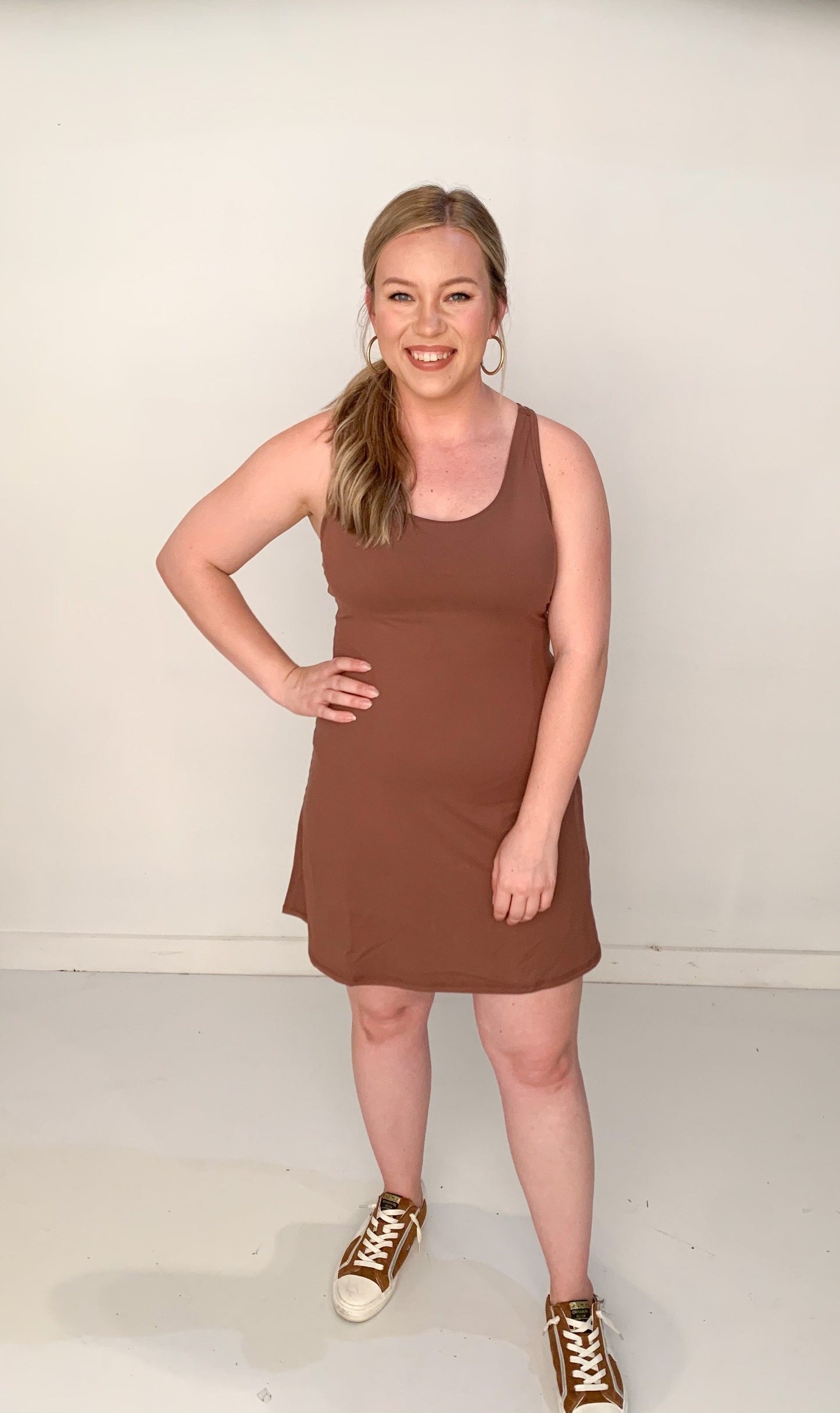 Busy B Activewear Dress, Chocolate