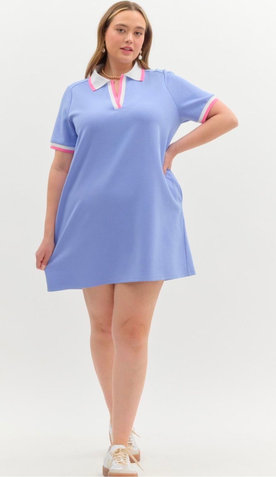 Maya Pullover Mini Dress, Blue