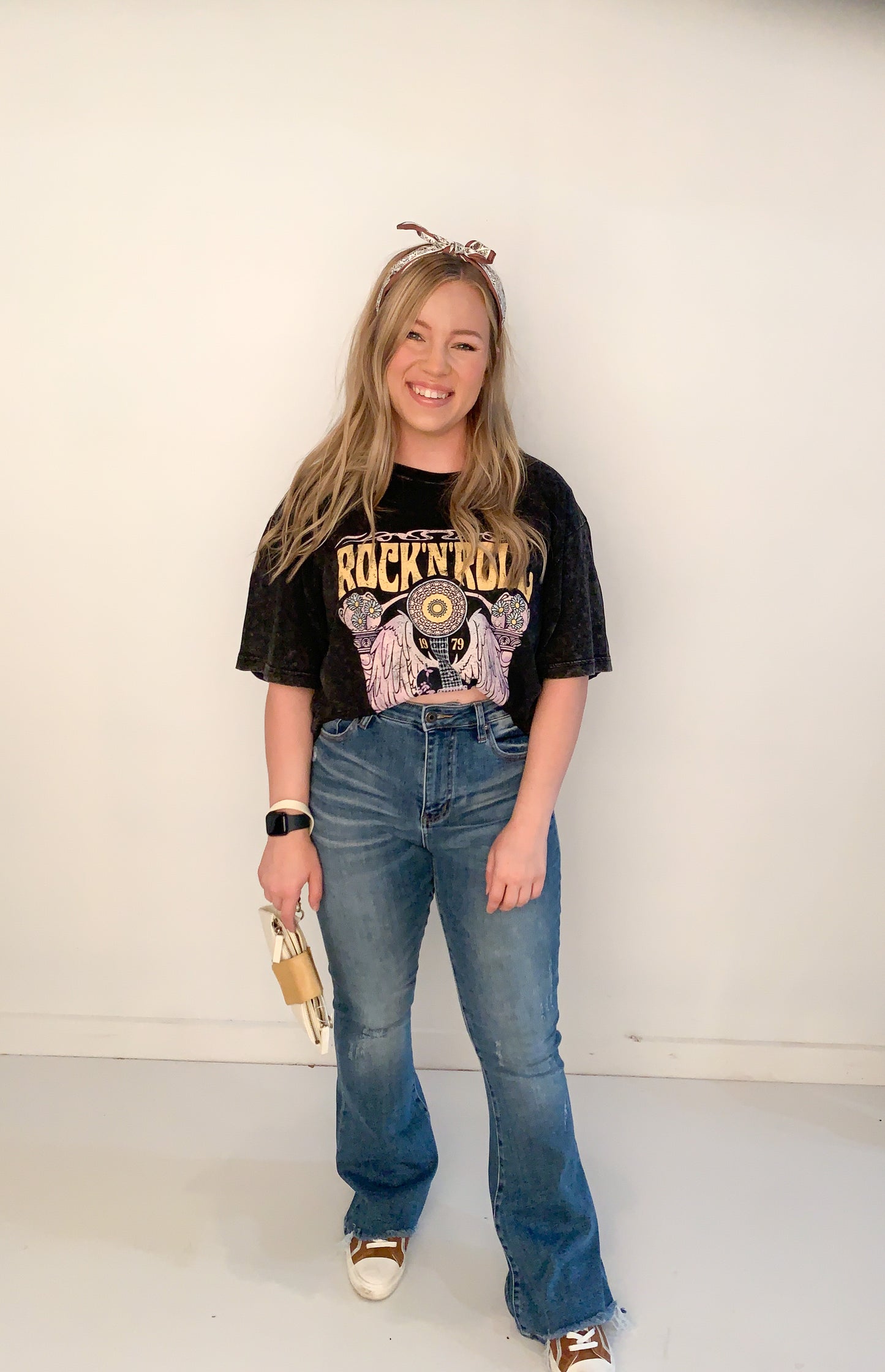 Zia Rocker Graphic Tee, Black