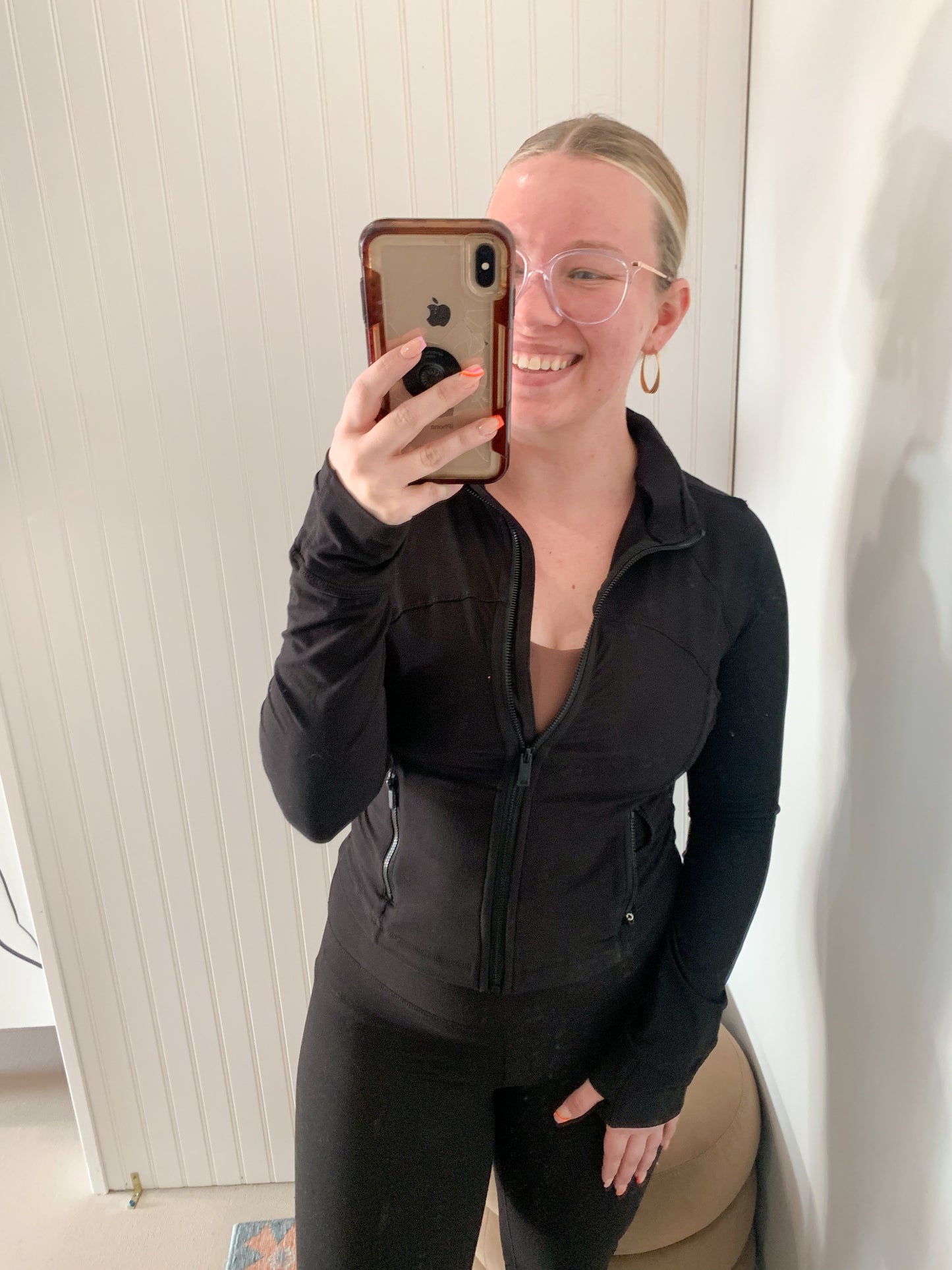 Define Crop Yoga Jacket, Black