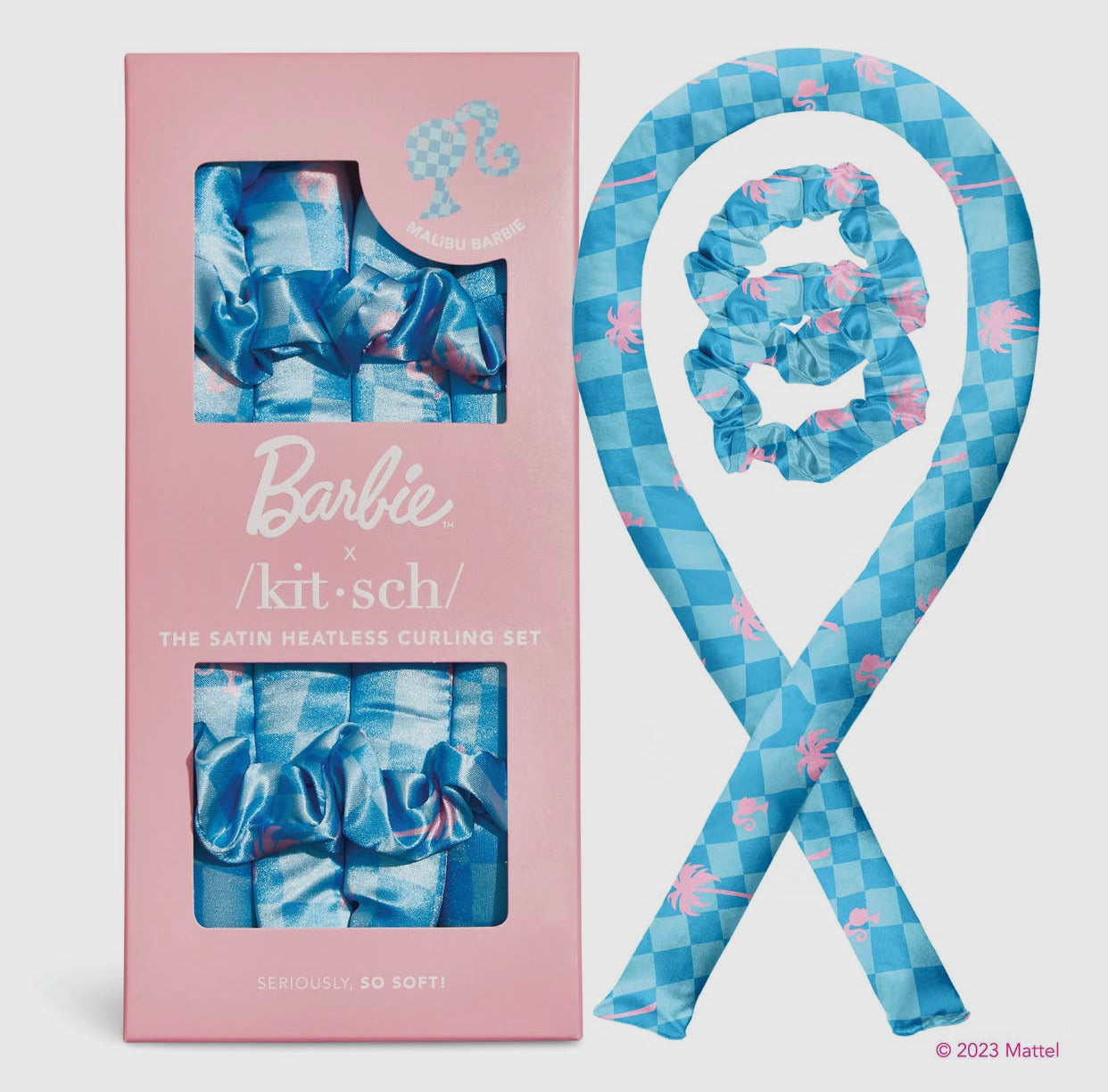Barbie x Kitsch Satin Heatless Curling Set, Malibu Barbie