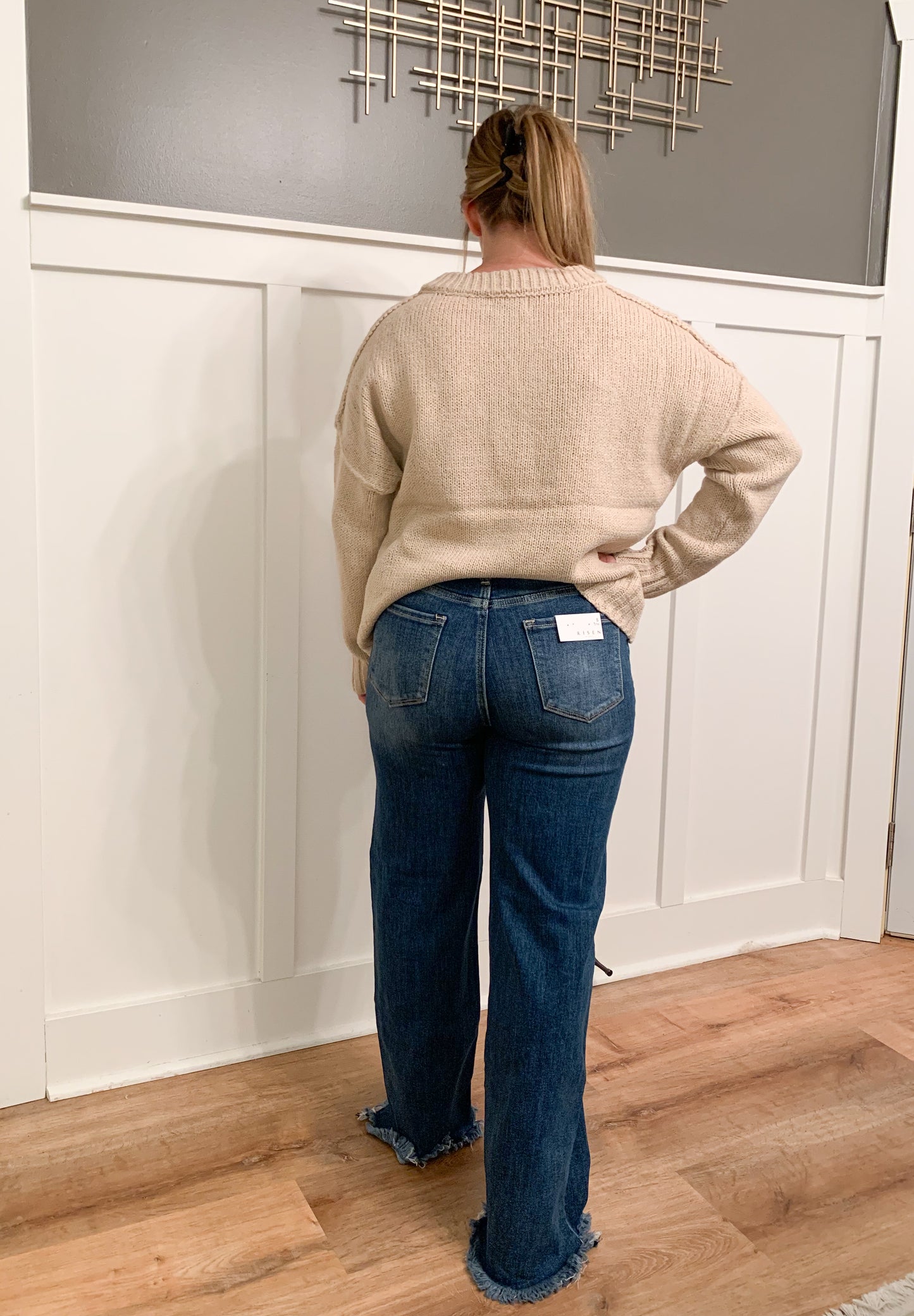 Mac High Rise Wide Leg Jeans, Risen Jeans