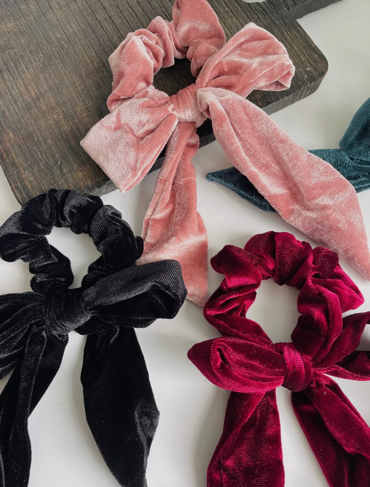 Velvet Scrunchie Bows
