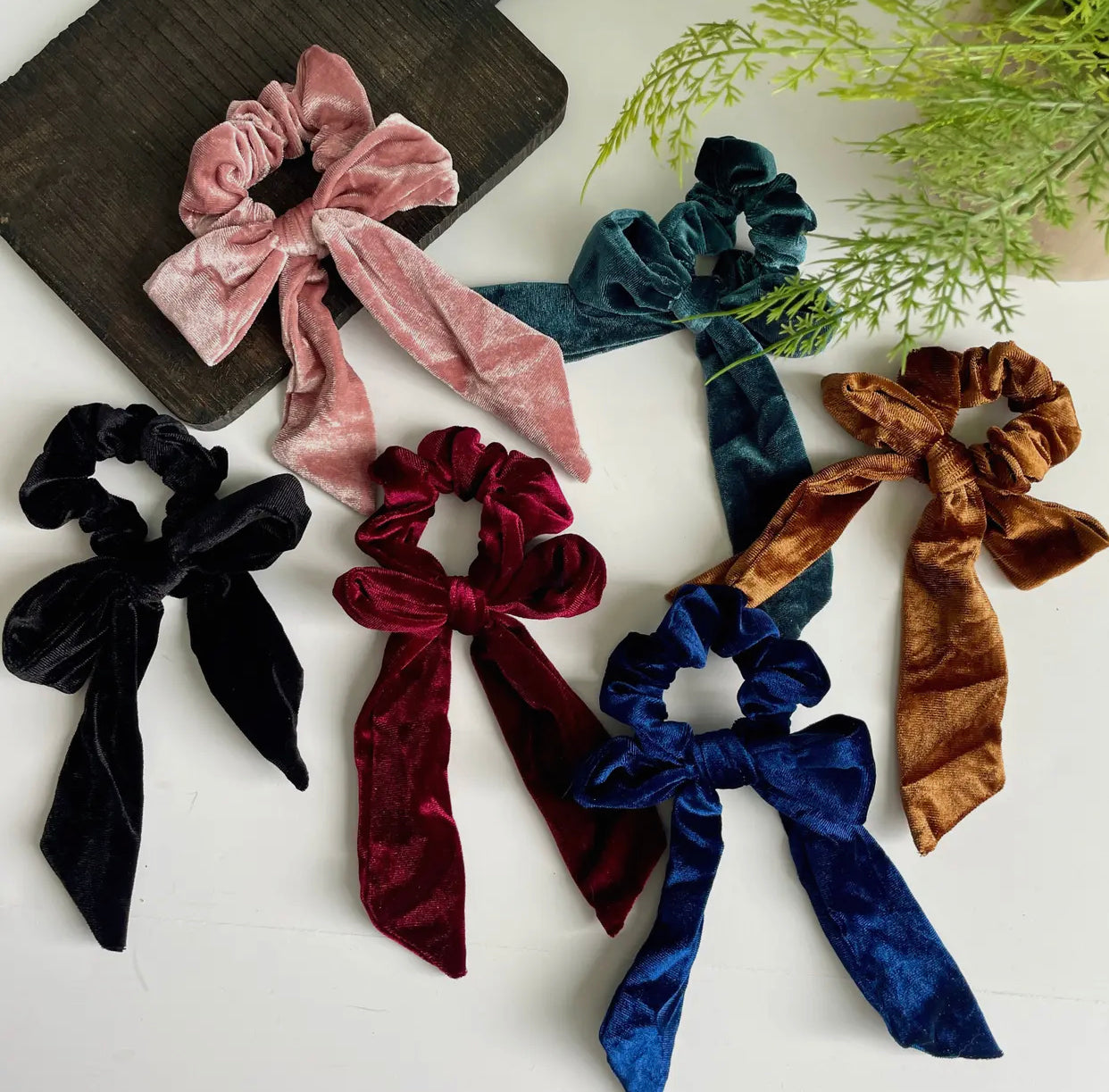Velvet Scrunchie Bows