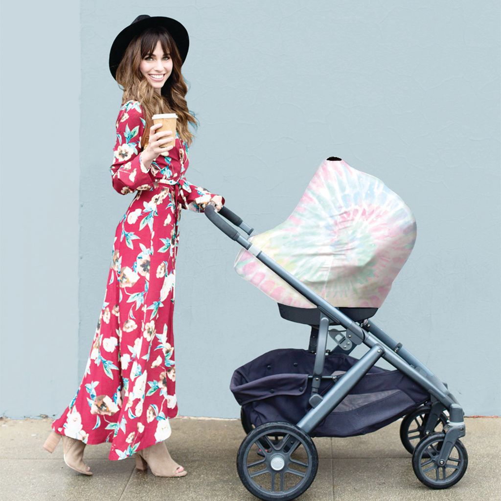 Mom Boss™ Nursing & Shopping Cover, Rainbow Tie Dye