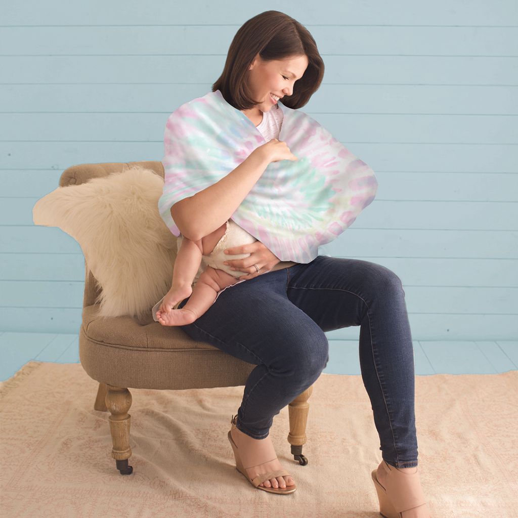 Mom Boss™ Nursing & Shopping Cover, Rainbow Tie Dye