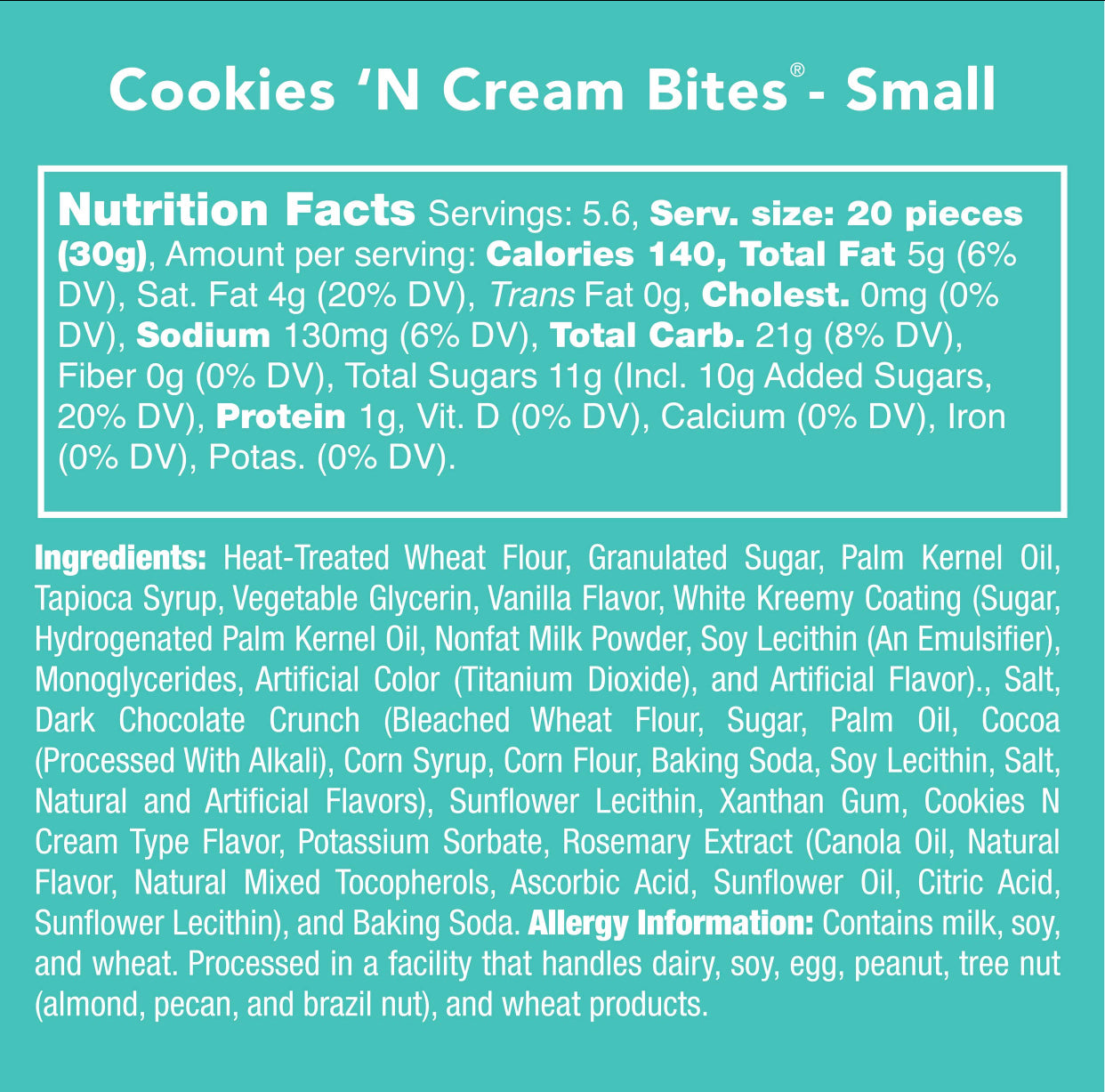 Candy Club Cookies and Cream Bite Candies
