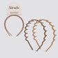 Kitsch Recycled Plastic Zig Zag Headband 2-pack, Neutral