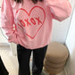 XOXO Crewneck Sweatshirt, Pink