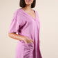 Collie Mineral Washed Oversized Knit Romper, Orchid