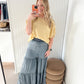 Winnie Snow Washed Wide Leg Tiered Pants