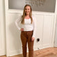 Leigha Scoop Neck Basic Long Sleeve, Off White