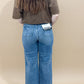 Meredith Rigid Magic Destroy Hem Wide Leg Crop Denim, Judy Blue