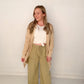 Chan Open Front Diamond Knit Cardigan, Oatmeal