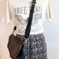 Selma Crossbody Saddle Bag, Black