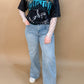 Rocker High Waist Wide Leg Jeans, Mica