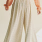 Cassi Pleated Wide Leg Polka Dot Pants, Natural