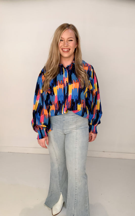 Bold Office Blouse, Multi