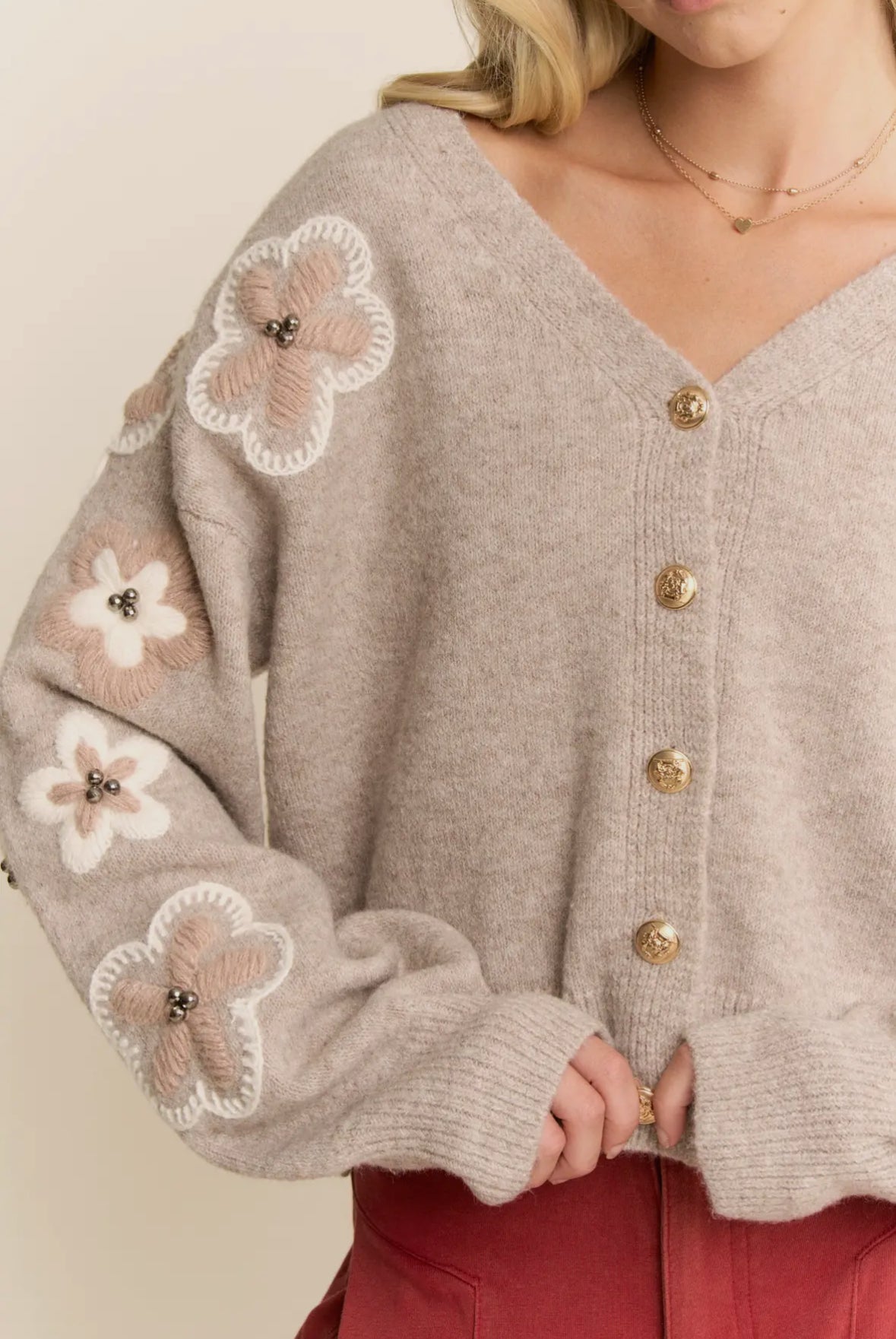 Kinsey Floral Embroidered Cardigan
