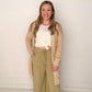 Chan Open Front Diamond Knit Cardigan, Oatmeal
