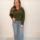 Ellen Half Zip Sweater Pullover, Olive
