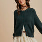 Danyelle Raglan Sleeve Knitted Button Up Cardigan, Evergreen
