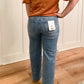 Lover Stretchy Super High Rise Wide Leg Jeans, Mica Denim