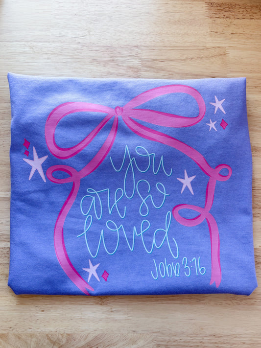 You are so Loved Graphic Tee, Violet