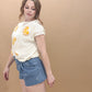 Greta Floral Embroidered Pleated Denim Shorts, Lt Denim