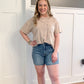 Mildred Acid Wash Pocket Tee, Taupe