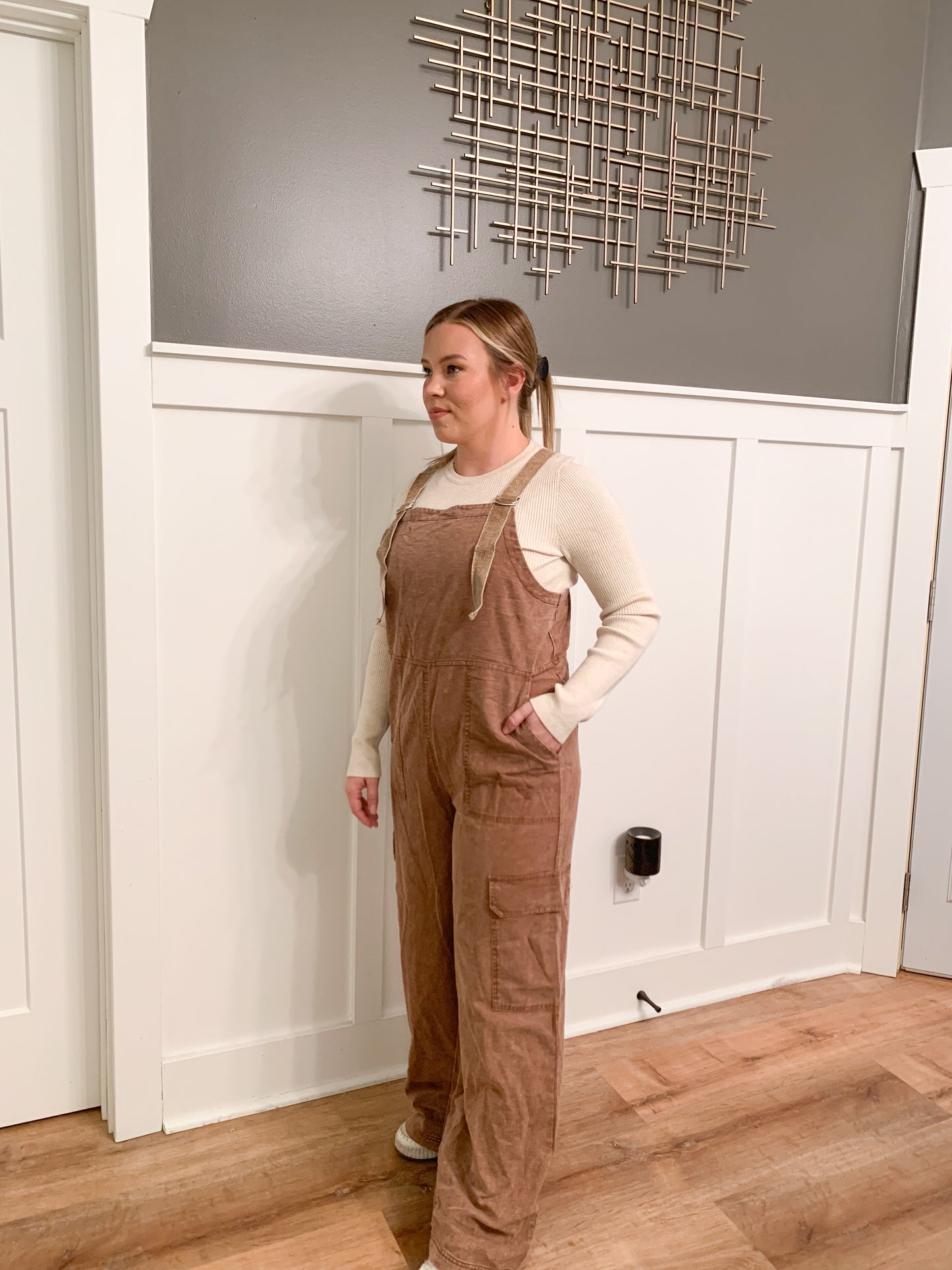 Danica Ribbed Sweater Long Sleeve Top, Oatmeal