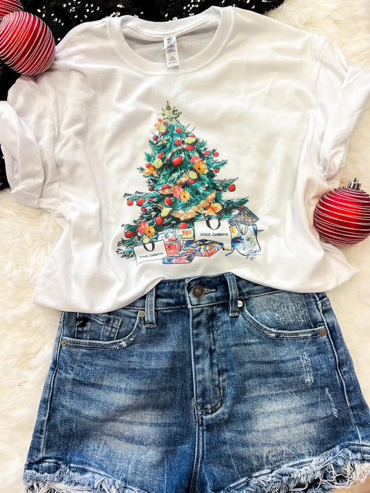 Cydnee Vintage Christmas Tree Graphic Tee