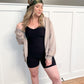 Soul Sister Ribbed Spandex Romper, Black