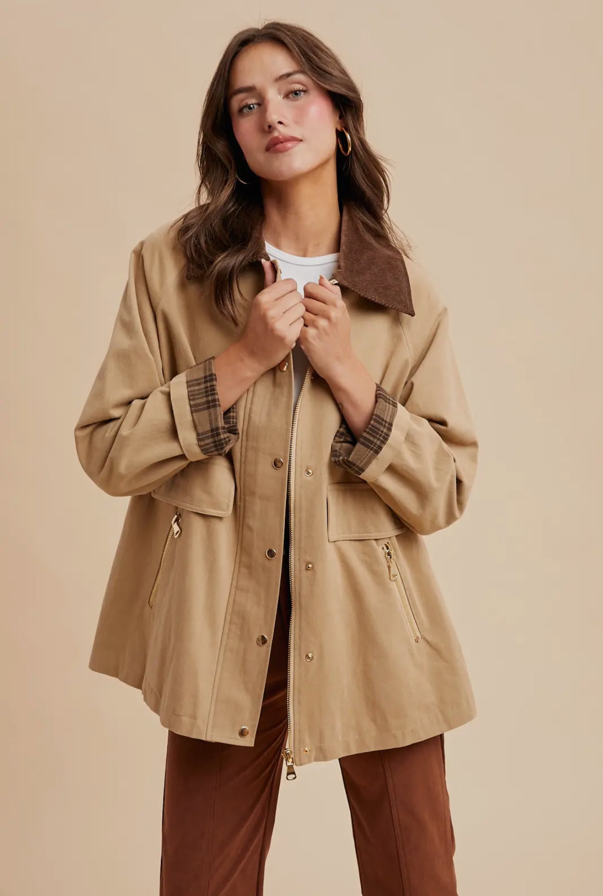 Melissa Barn Jacket, Tan / Brown