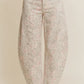 Calla Floral Barrel Jeans, Khaki