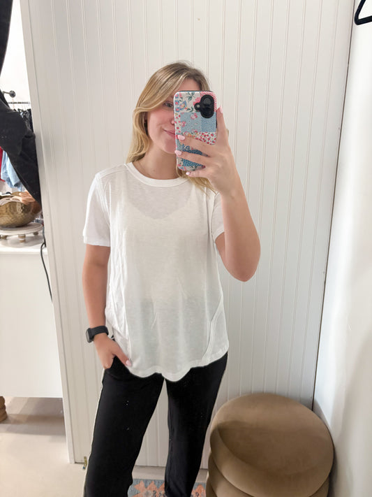 Lucky Cotton Slub Short Sleeve Shirt, White